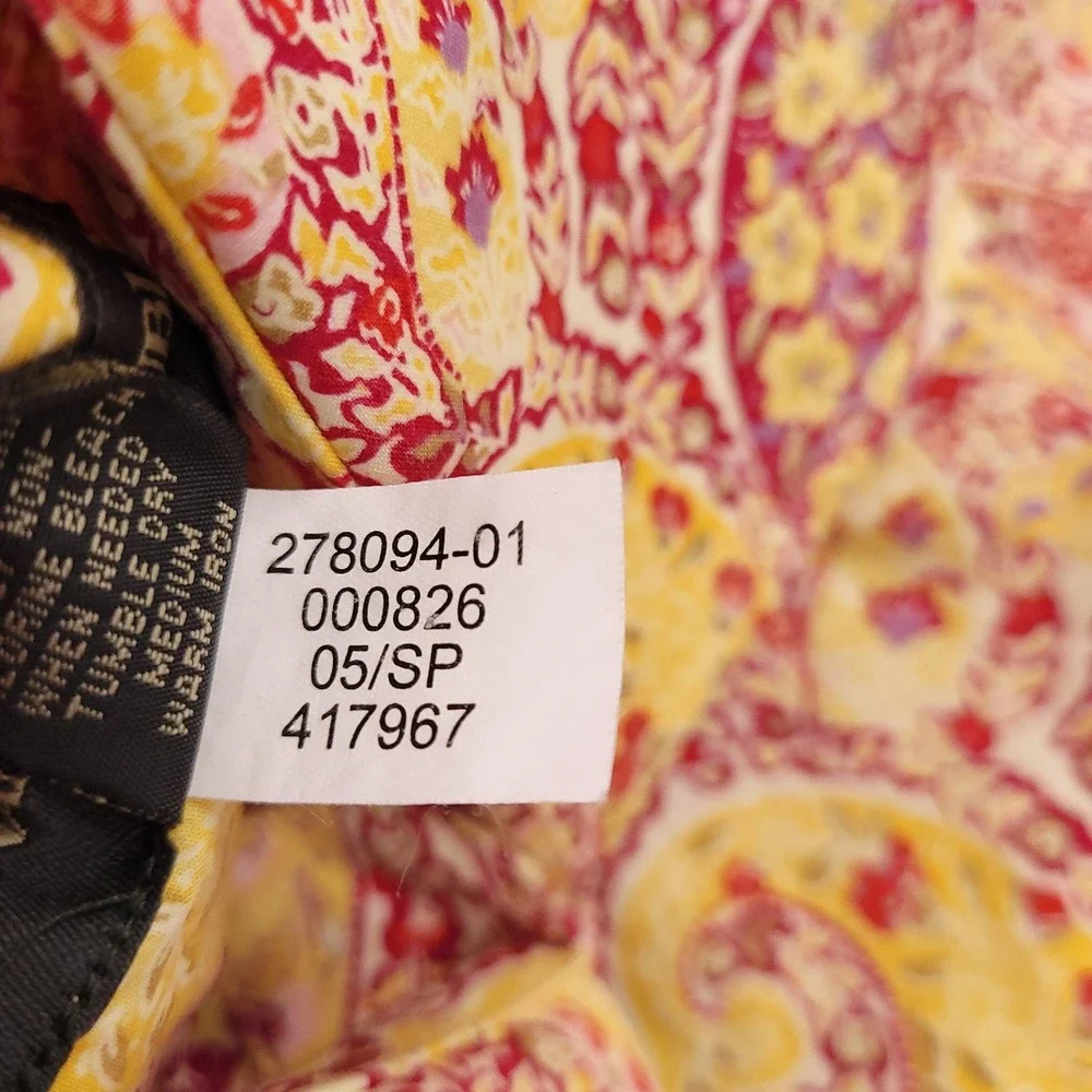 Banana Republic Shirt Mens Medium Red Paisley Floral Long Sleeve Button Front